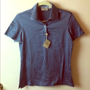 NWT Bobby Jones womens blue collared shirt size S